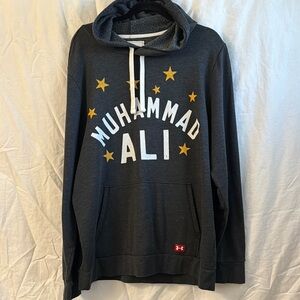 Under Armour Men's Charcoal Hoodie with Muhammad Ali Design